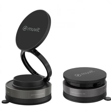 Soporte de Smartphone para Coche Muvit For Change MCCHL0035/ Negro