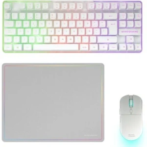 Pack Gaming Mars Gaming MCPWTKL/ Teclado Inalámbrico + Ratón Inalámbrico + Alfombrilla