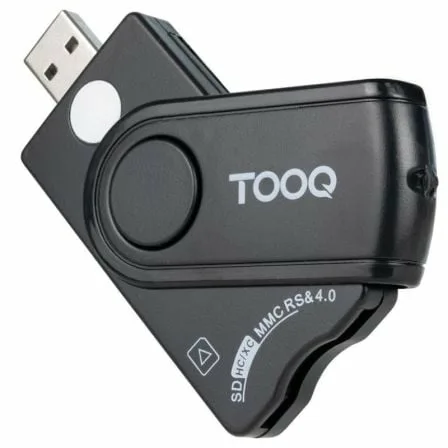 Lector de DNI, Tarjetas Inteligentes, SD y MicroSD TooQ TQR-3012B/ USB 2.0/ Negro