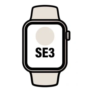 Apple Watch SE3/ GPS/ 40mm/ Caja de Aluminio Blanco Estrella/ Correa Deportiva Blanco Estrella S/M