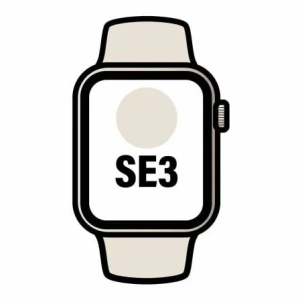 Apple Watch SE3/ GPS/ 44mm/ Caja de Aluminio Blanco Estrella/ Correa Deportiva Blanco Estrella S/M