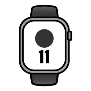 Apple Watch Series 11/ GPS/ Cellular/ 46mm/ Aluminio Gris Espacial/ Correa Deportiva Negra S/M