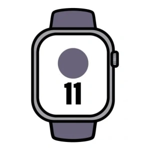 Apple Watch Series 11/ GPS/ Cellular/ 46mm/ Aluminio Plata/ Correa Deportiva Niebla Lila M/L