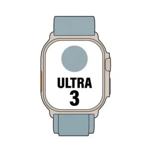 Apple Watch Ultra 3/ GPS/ Cellular/ 49mm/ Caja de Titanio Natural/ Correa Loop Alpine Azul Claro S