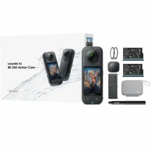 Cámara Digital Deportiva Insta360 X5 Essecial Kit/ 8K/ Ángulo de visión 360º/ Negra