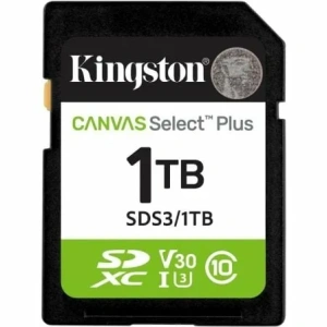 Tarjeta de Memoria Kingston CANVAS Select Plus 1TB SD XC/ Clase 10/ 150MBs