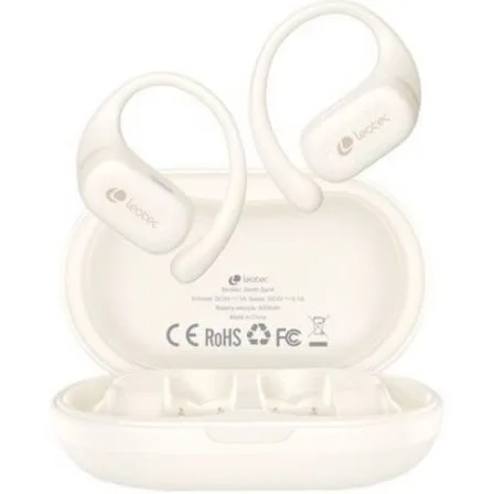 Auriculares Deportivos Bluetooth Leotec Open Air Zenith Sport con estuche de carga/ Autonomía 6.5h/ Beige - Imagen 2