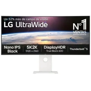 Monitor Gaming Ultraparonámico Curvo LG UltraGear 40U990A-W 40"/ 5K2K/ Multimedia/ 1ms/ 120Hz/ IPS/ Regulable en altura/ Blanco