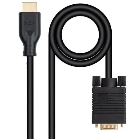 Cable Conversor Nanocable 10.15.4602/ VGA Macho - HDMI 8K Macho/ 1.8m/ Negro