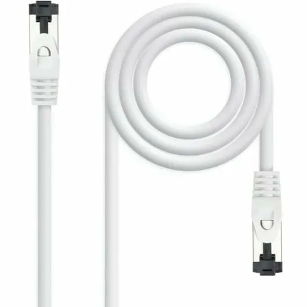 Cable de Red RJ45 SSTP Nanocable 10.20.2000-L25-W Cat.8.1/ 25cm/ Blanco