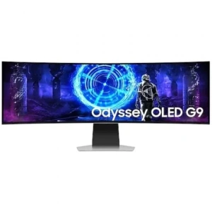 Smart Monitor Gaming Ultrapanorámico Curvo Samsung Odyssey OLED G9 S49DG950SU 49"/ Dual QHD/ 1ms/ 240Hz/ OLED/ Regulable en altura/ Smart TV/ Plata