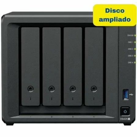 NAS Synology Diskstation DS425+/ 4 Bahías 3.5"- 2.5"/ 2GB DDR4/ 16TB/ Formato Torre
