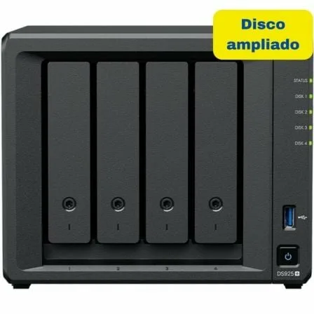 NAS Synology Diskstation DS925+/ 4 Bahías 3.5"- 2.5"/ 4GB DDR4/ 8TB/ Formato Torre