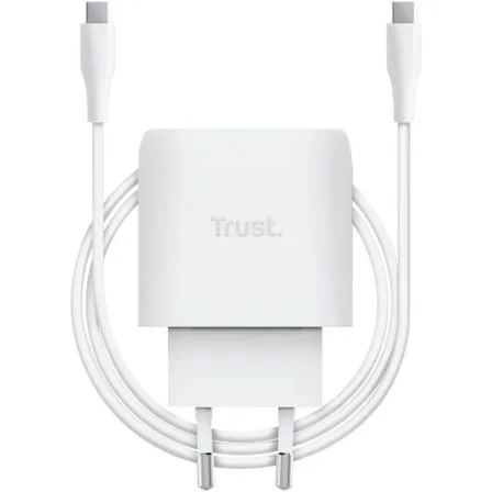 Cargador de Pared GaN Trust Maxo 45W/ 1xUSB Tipo-C/ Incluye Cable USB Tipo-C/ 45W