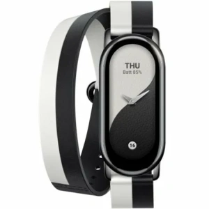 Correa Original para Pulsera Xiaomi Mi Smart Band 8 Double Wrap Strap/ Blanco y Negro