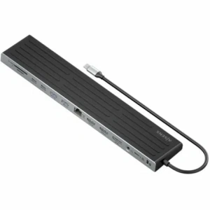 Hub USB Tipo-C Aisens ASUC-13P042-GR/ 2xUSB Tipo-C/ 1xUSB Tipo-C PD/ 2xUSB/ 2xHDMI/ 1xDisplayPort/ 1xLector de Tarjetas/ 1xJack 3.5mm/ 1xRJ45/ Gris