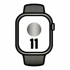 Apple Watch Series 11/ GPS/ Cellular/ 42mm/ Titanio Negro Pizarra/ Correa Negra/ Pizarra Milanese Loop
