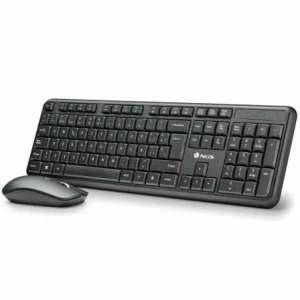 Teclado y Ratón Inalámbricos NGS Serenity Kit/ Negro