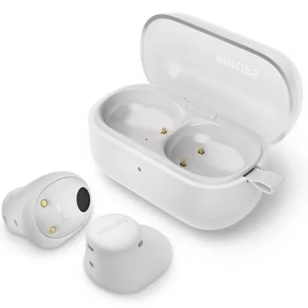 Auriculares Bluetooth Philips TAT2149 con estuche de carga/ Autonomía 6h/ Blancos