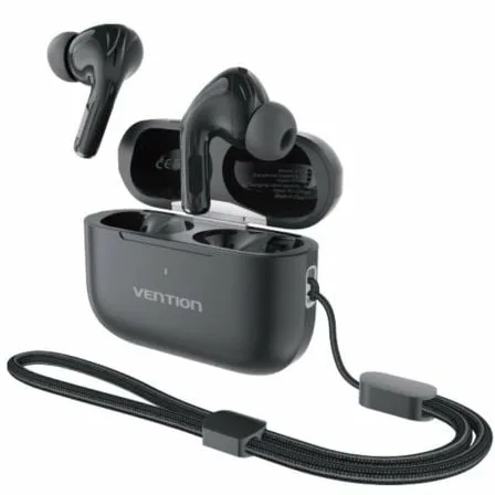 Auriculares Bluetooth Vention Echo Lite E11 Plus con estuche de carga/ Autonomía 6h/ Negros