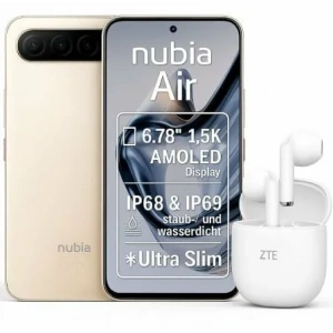 Smartphone ZTE Nubia Air 8GB/ 256GB/ 6.78"/ 5G/ Oro + REGALO Auriculares Buds 2