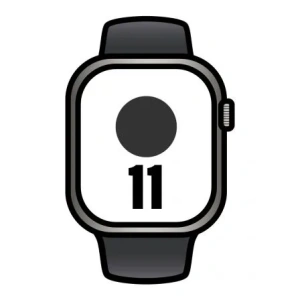 Apple Watch Series 11/ GPS/ Cellular/ 42mm/ Titanio Natural/ Correa Deportiva Negra (S/M)