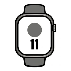 Apple Watch Series 11/ GPS/ Cellular/ 46mm/ Titanio Natural/ Correa Deportiva Gris Piedra M/L