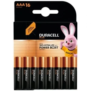 Pack de 16 Pilas AAA Duracell Plus Power Boost LR3PBL16/ 1.5V/ Alcalinas