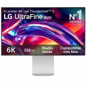 Monitor Profesional LG UltraFine 32U990A-S 31.47"/ 6K/ Multimedia/ Regulable en altura/ Plata y Azul