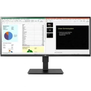 Monitor Profesional Ultrapanorámico LG 34BR65F-B 34"/ WFHD/ Multimedia/ Regulable en Altura/ Negro
