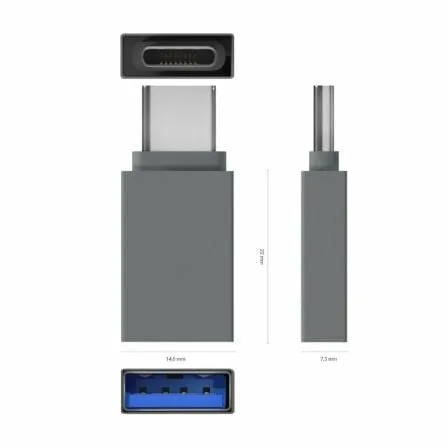 Adaptador USB 3.2 Aisens A108-0718/ USB Hembra - USB Tipo-C Macho/ Gris - Imagen 9