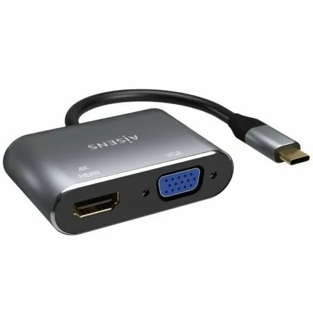 Conversor Aisens A109-0627/ HDMI Hembra - VGA Hembra - USB Tipo-C Macho/ 15cm/ Gris - Imagen 9