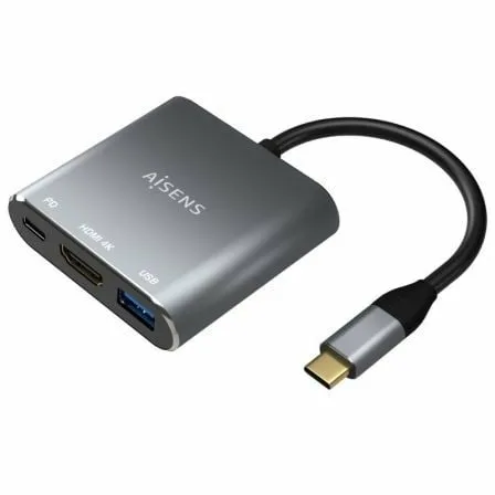 Conversor Aisens A109-0669/ USB Tipo-C Macho/ HDMI Hembra - USB Hembra - USB Tipo-C Hembra/ 15cm/ Gris - Imagen 7