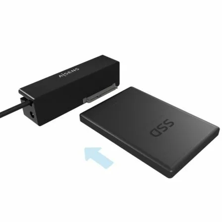 Adaptador para Discos Duros 2.5"/3.5" Aisens ASE-35C02B/ USB Tipo-C - SATA/ con Alimentador - Imagen 9