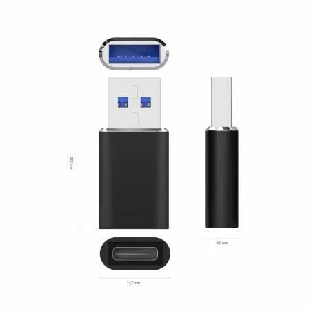 Adaptador USB 3.2 GEN2 Aisens A108-0678/ USB Tipo-C Hembra - USB Macho - Imagen 9