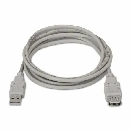 Cable Alargador USB 2.0 Aisens A101-0014/ USB Macho - USB Hembra/ Hasta 2.5W/ 60Mbps/ 3m/ Beige - Imagen 6