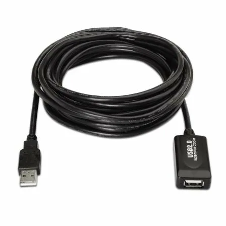 Cable Alargador USB 2.0 Aisens A101-0018/ USB Macho - USB Hembra/ Hasta 2.5W/ 60Mbps/ 5m/ Negro - Imagen 6