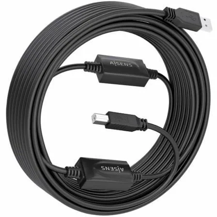 Cable Alargador USB 2.0 Aisens A101-0906/ USB Macho - USB Tipo-B/ 15m/ Negro - Imagen 8