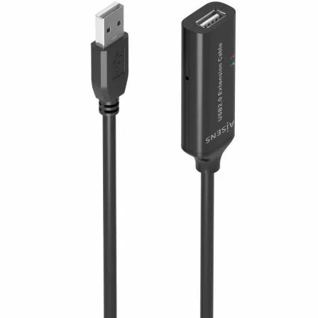 Cable Alargador USB 2.0 Aisens A101-0914/ USB Macho - USB Hembra/ 5m/ Negro - Imagen 7