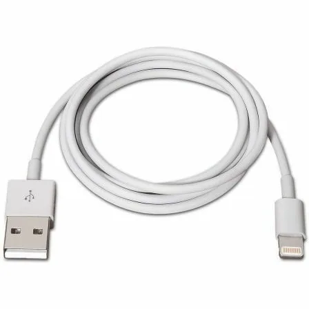 Cable USB 2.0 Lightning Aisens A102-0035/ USB Macho - Lightning Macho/ 1m/ Blanco - Imagen 8