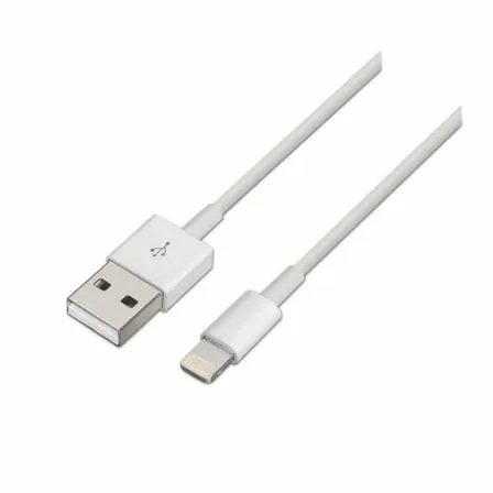 Cable USB 2.0 Lightning Aisens A102-0036/ USB Macho - Lightning Macho/ 2m/ Blanco - Imagen 5
