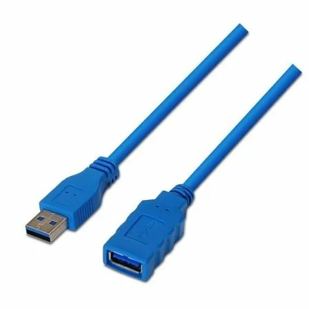Cable Alargador USB 3.0 Aisens A105-0046/ USB Macho - USB Hembra/ Hasta 9W/ 625Mbps/ 2m/ Azul - Imagen 3