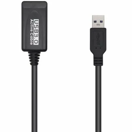 Cable Alargador USB 3.0 con Amplificador Aisens A105-0525/ USB Macho - USB Hembra/ Hasta 9W/ 625Mbps/ 5m/ Negro - Imagen 7