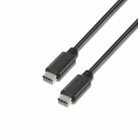 Cable USB 2.0 Tipo-C Aisens A107-0058/ USB Tipo-C Macho - USB Tipo-C Macho/ 480Mbps/ 3m/ Negro - Imagen 5