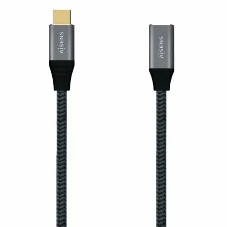 Cable Alargador USB 3.2 Tipo-C Aisens A107-0635 20GBPS 5A 100W/ USB Tipo-C Macho - USB Tipo-C Hembra/ Hasta 100W/ 2500Mbps/ 1m/ Gris - Imagen 7