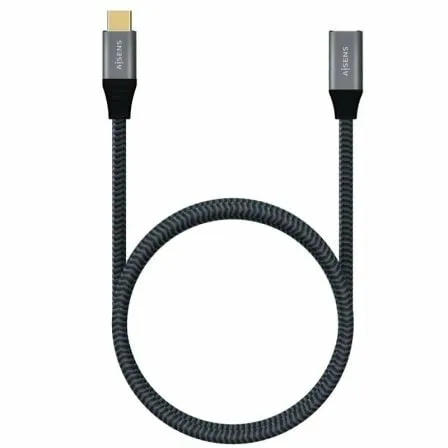 Cable Alargador USB 3.2 Tipo-C Aisens A107-0635 20GBPS 5A 100W/ USB Tipo-C Macho - USB Tipo-C Hembra/ Hasta 100W/ 2500Mbps/ 1m/ Gris - Imagen 9