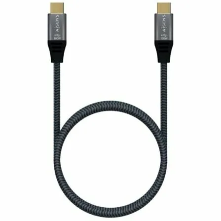 Cable USB 3.2 Tipo-C Aisens A107-0671 20GBPS 100W/ USB Tipo-C Macho - USB Tipo-C Macho/ Hasta 100W/ 20Gbps/ 1m/ Gris - Imagen 9
