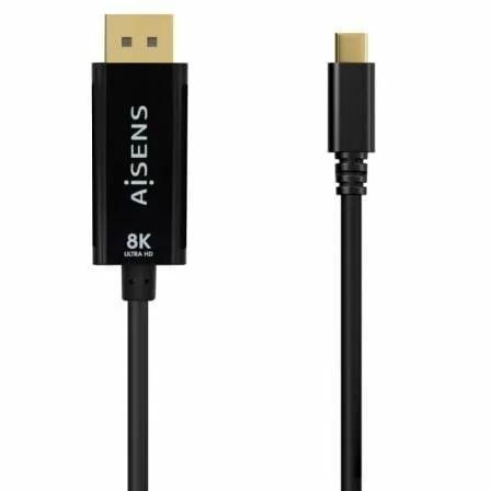 Cable Conversor Aisens A109-0689/ USB Tipo-C Macho - DisplayPort Macho/ Hasta 27W/ 1250Mbps/ 1.8m/ Negro - Imagen 7