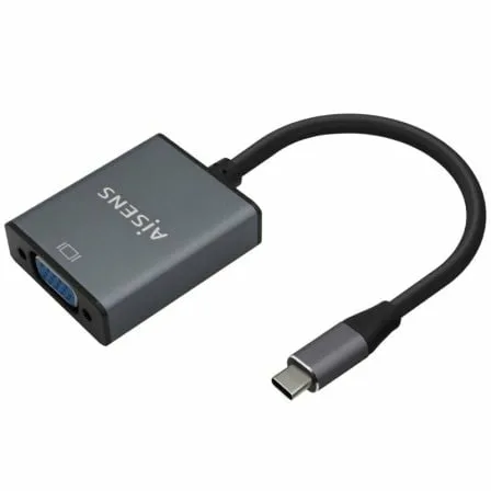 Conversor Aisens A109-0691/ USB Tipo-C Macho - VGA Hembra/ Hasta 27W/ 1250Mbps/ 15cm/ Gris - Imagen 7