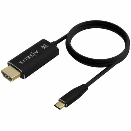 Cable Conversor Aisens A109-0711/ USB Tipo-C Macho - HDMI 8K Macho/ Hasta 27W/ 6000Mbps/ 1m/ Negro - Imagen 8